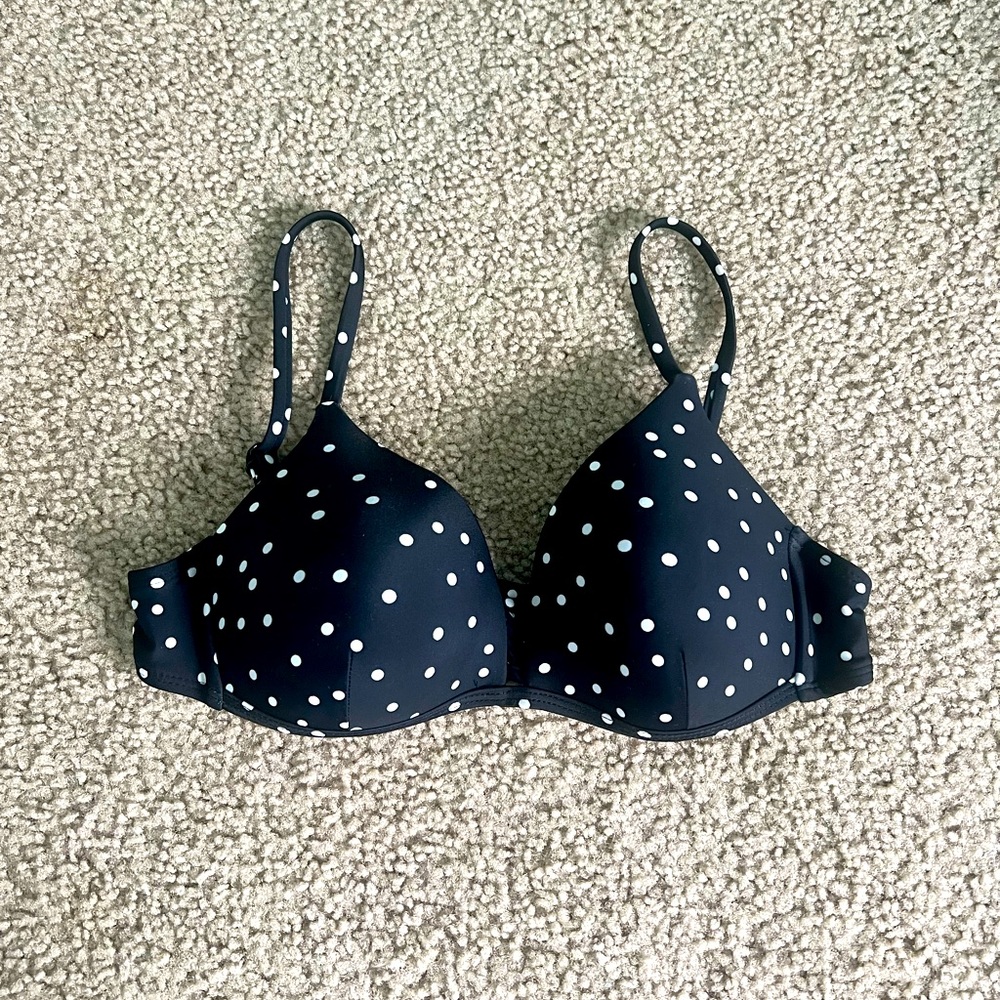 Black polka dot bikini/swimsuit top